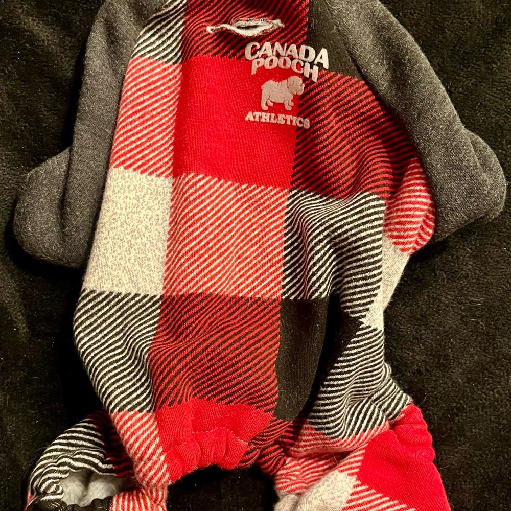 Canada Pooch Red and Gray Dog Sweater